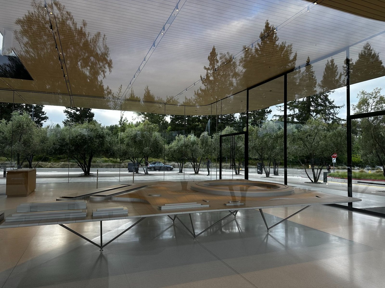 The Apple Park model inside the visitor center