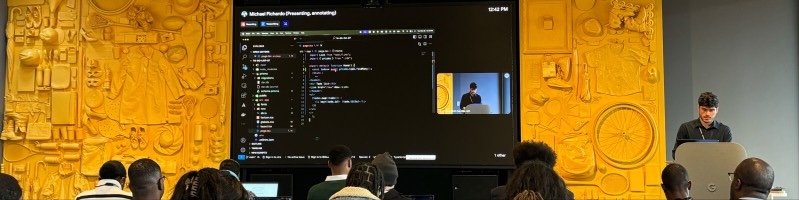 Presenting to a full room at Google